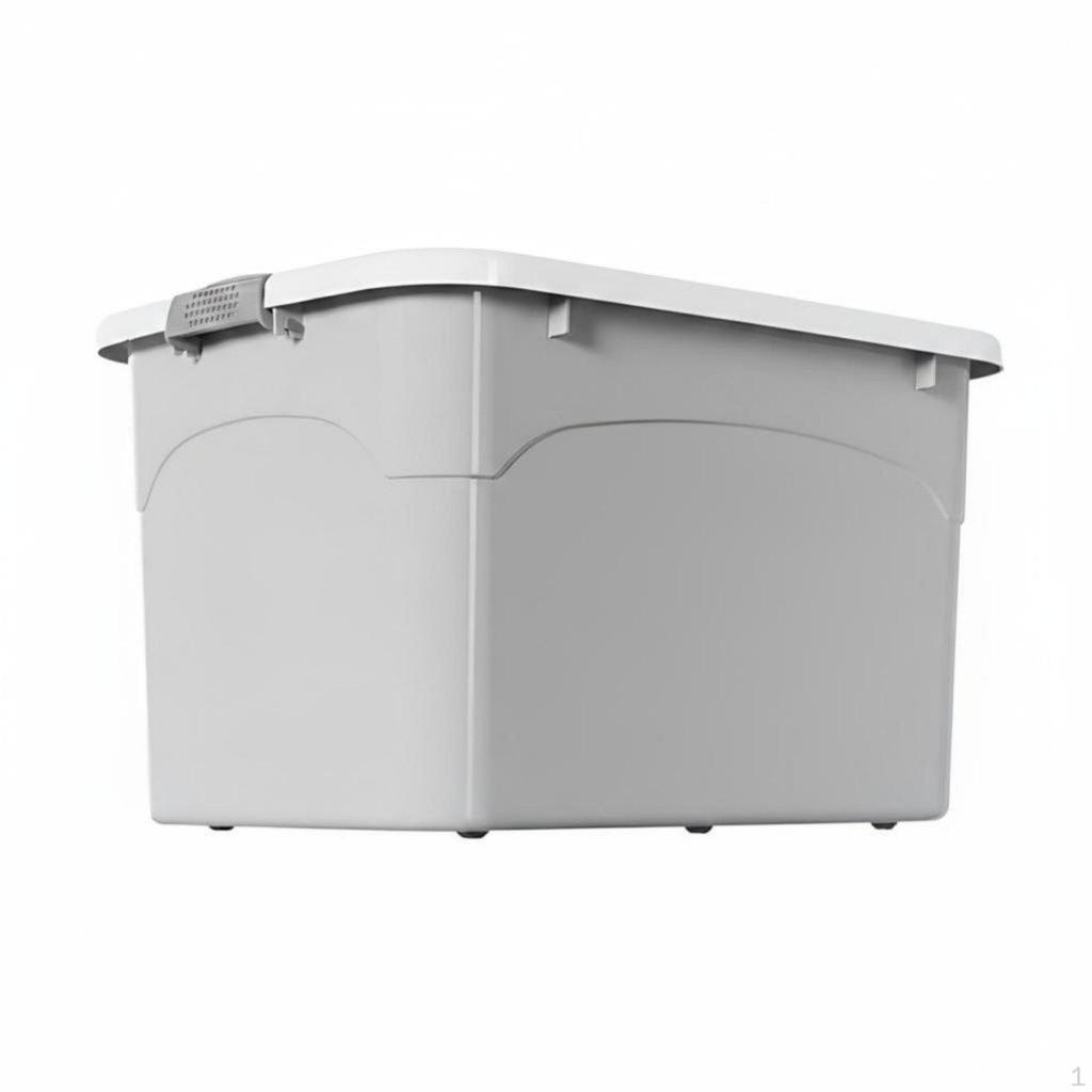 Large Plastic Storage Box, Rolling Organizer Bin, High Capacity for Home 68*49*40cm Blue