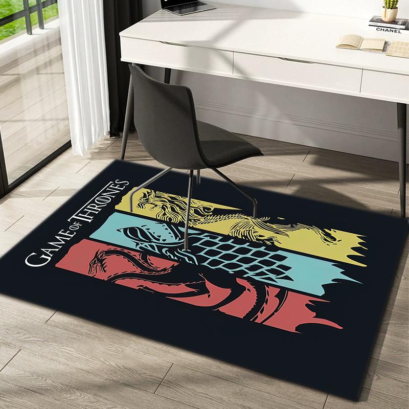 1Pc The Game Of Thrones Printed Rectangle Carpet, Home Door Mat, Outdoor Travel Protection Carpet A7