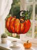 Halloween Pumpkin Hanging Ornaments Acrylic Suncatcher Cute Pumpkin with Leaf Design Window Pendant Wall Ornament for Home Gift