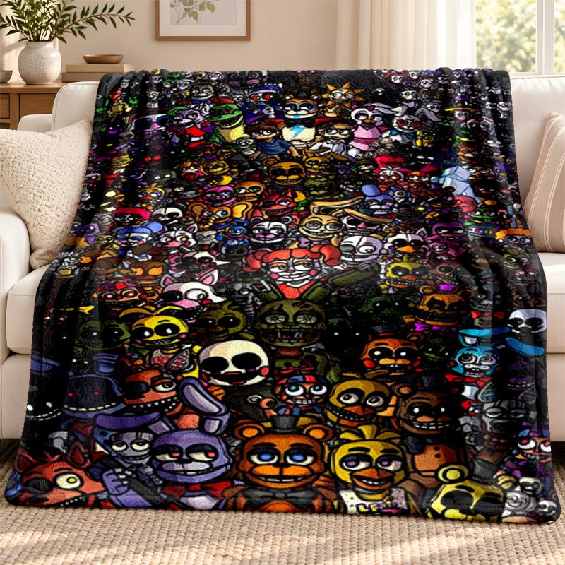 Five nights at freddy blanket Flannel Blanket Soft Cozy Plush Throw for Sofa Bed Lightweight Home Decoration Outdoor camping