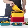 Portable Silicone Lunch Box With Lids Sealed Food Storage Container Box Leakproof Kitchen Refrigerator Transfer Oven Lunch Box