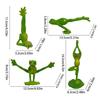 Set von 4 Kreativen Harz Yoga Frösche Figuren Dekorationen 4 Verschiedene Yoga-Haltungen Frösche Skulptur Statue Sammlerfiguren