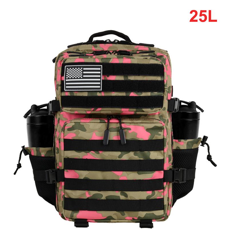 25L Tactical Backpack for Women Outdoor Travel Hiking Bug Out Bag Weekend Exercise Athletics Gym Rucksack with Dual Cup Holder
