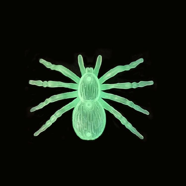 6Pcs Grisly Halloween Noctilucent Spiders Ornament Supply for Creative Crafting