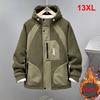 13XL 10XL Mărimi Mari Jachetă Cargo Bărbați Toamnă Iarnă Jachetă Fleece Palton Modă Masculină Casual Jachete Patchwork Mărime Mare 13XL