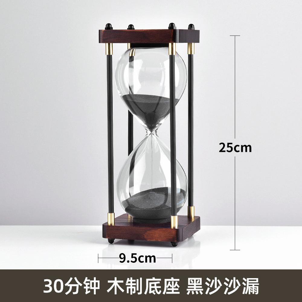Glass Hourglass Timer 15 30 60 Minutes Kids Anti Fall Creative Retro Sand Timer Decor