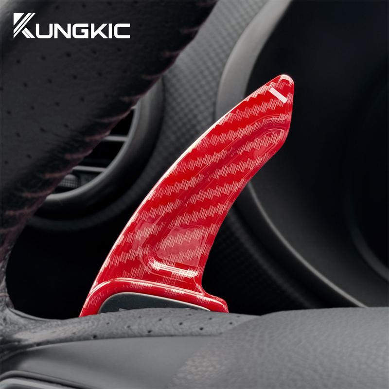 For Seat Leon 2005 2006 2007 2008 2009 2010 2011 2012 Carbon Fiber Style TOP ABS Car Steering Wheel Paddle Shifter Trim Cover