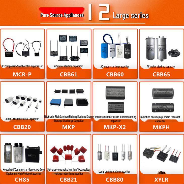 Condensateur de démarrage de moteur pour unité split CBB65 1-100uF/450V