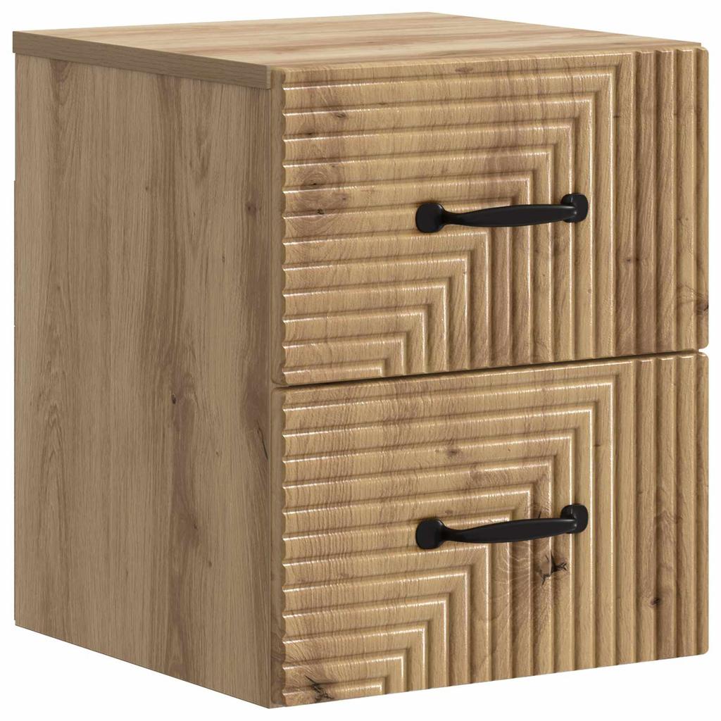 Wall Mounted Nightstand Artisan Oak 34.5 x 33 x 40 cm