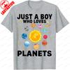 Just A Boy Who Loves Planets Graphic T Shirts Unisex Clothing Solar System Space Lover Tshirt Gift Street Fashion Unisex Shirt Tops