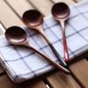Japanese Style Spoon Solid Wood Tableware Log Wooden Spoon Portable Round Lipstick Handle Small Spoon