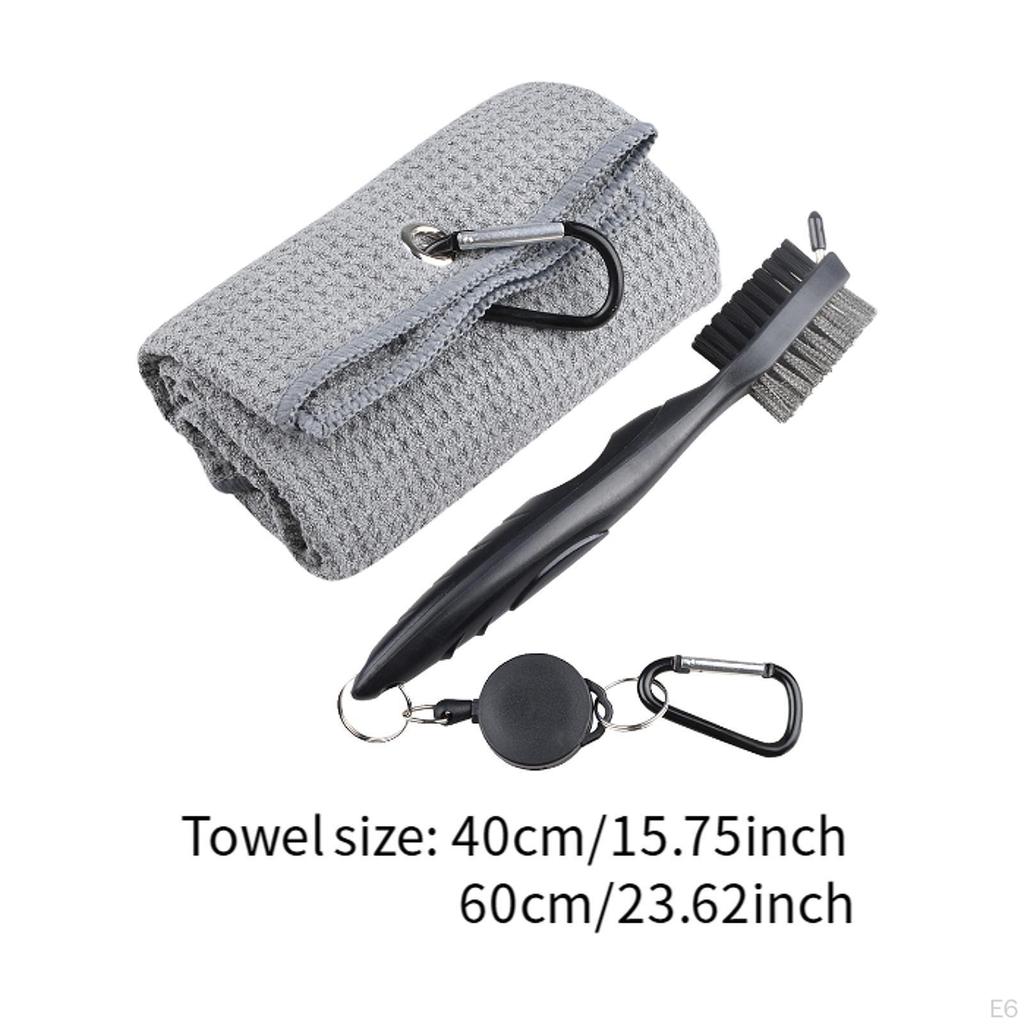 Doppelseitige Golf Club Pinsel Handtuch Golfer Geschenk Abwischen Tuch Reinigung Werkzeug Waffel
