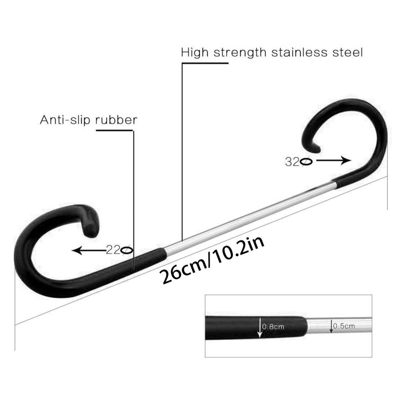 Stainless Steel Lamp Hanger Heavy Duty Multifunctional Lantern Hooks Hanger for Camping Hiking Outdoor Hanging Equipment