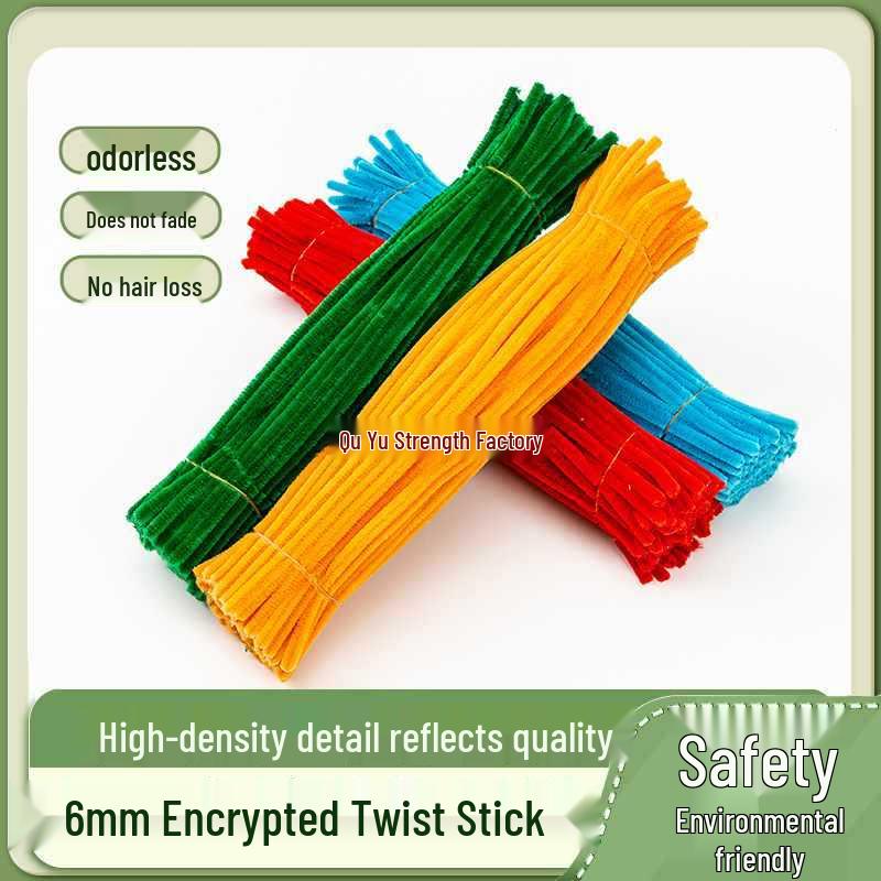 Chenille Stems [Zinc Art] Macaron Wool Strips for DIY Children's Toy and Bouquet Crafts.