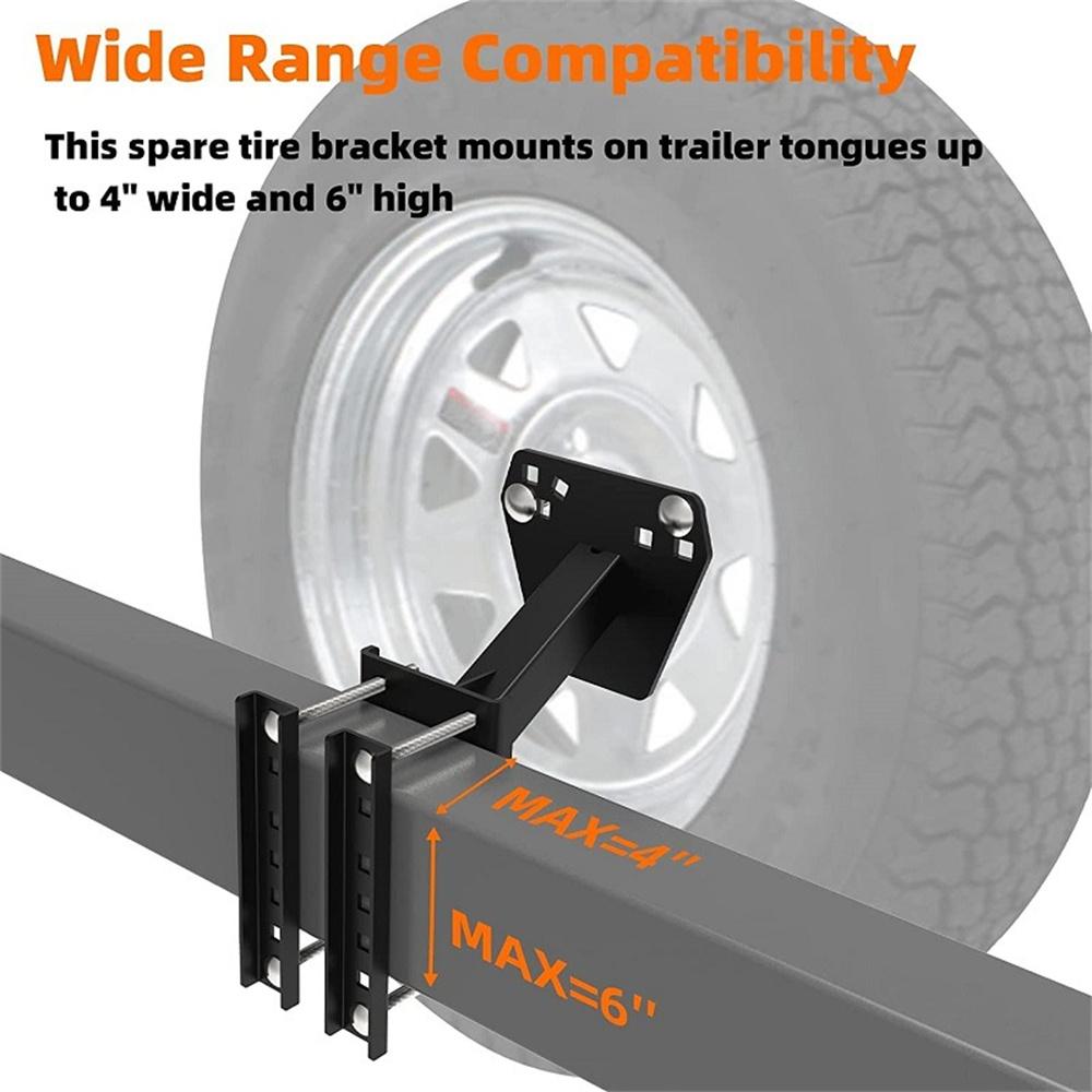Trailer Spare Tire Wheel Mount Holder Carrier Heavy Duty Wheel Support Holder