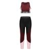 Conjunto de Roupa Esportiva Infantil para Meninas Regata com Alças Largas e Conjunto de Calças Esportivas Treino Corrida