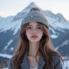 Fashion Winter Pearls Rhinestone Beading Rivet Knitted Mao Line Hat Women Thickened for Keep Warmth Fluffy Fur Ball Ear Protection Knitted Hat