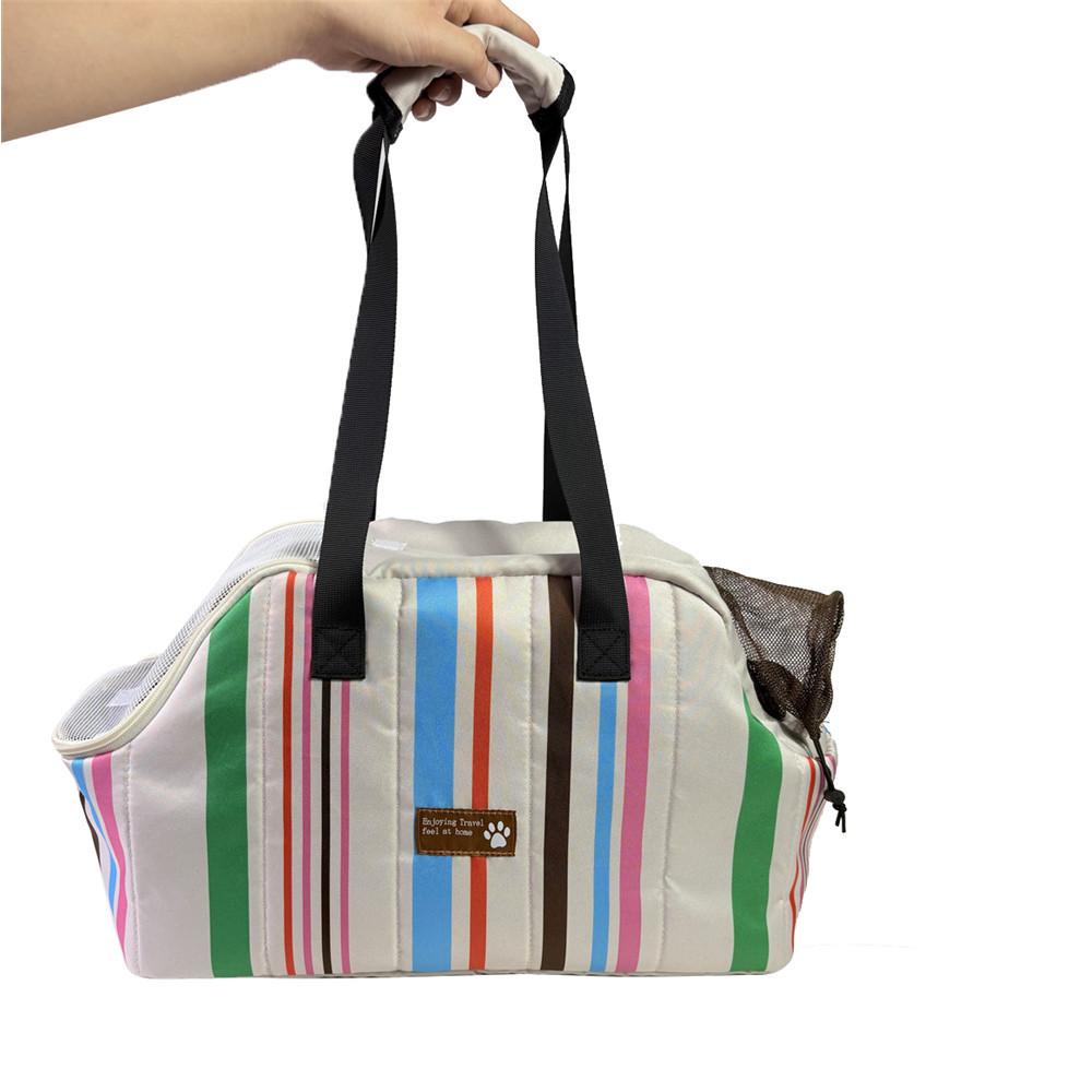 

Portable Cat Backpack for Outing Comfortable Pet Carrier Shoulder Bag Airy Mesh Dog Tote Durable Nylon Design разноцветный