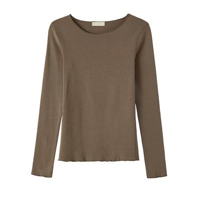 Micro-curled High-end Long-sleeved T-shirt for Women In Autumn New Slim Fit Inner Bottoming Shirt Top