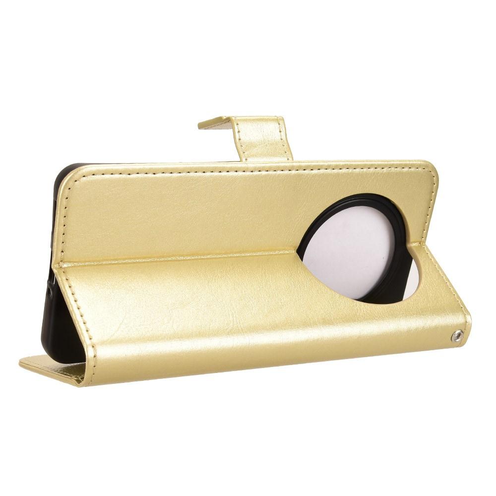 Flip Case for Oppo Reno 12FS / 12F, Crazy Horse Wallet, Gold