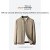 High-end men's jacket, business casual men's clothing, spring and autumn solid color baseball collar coat
