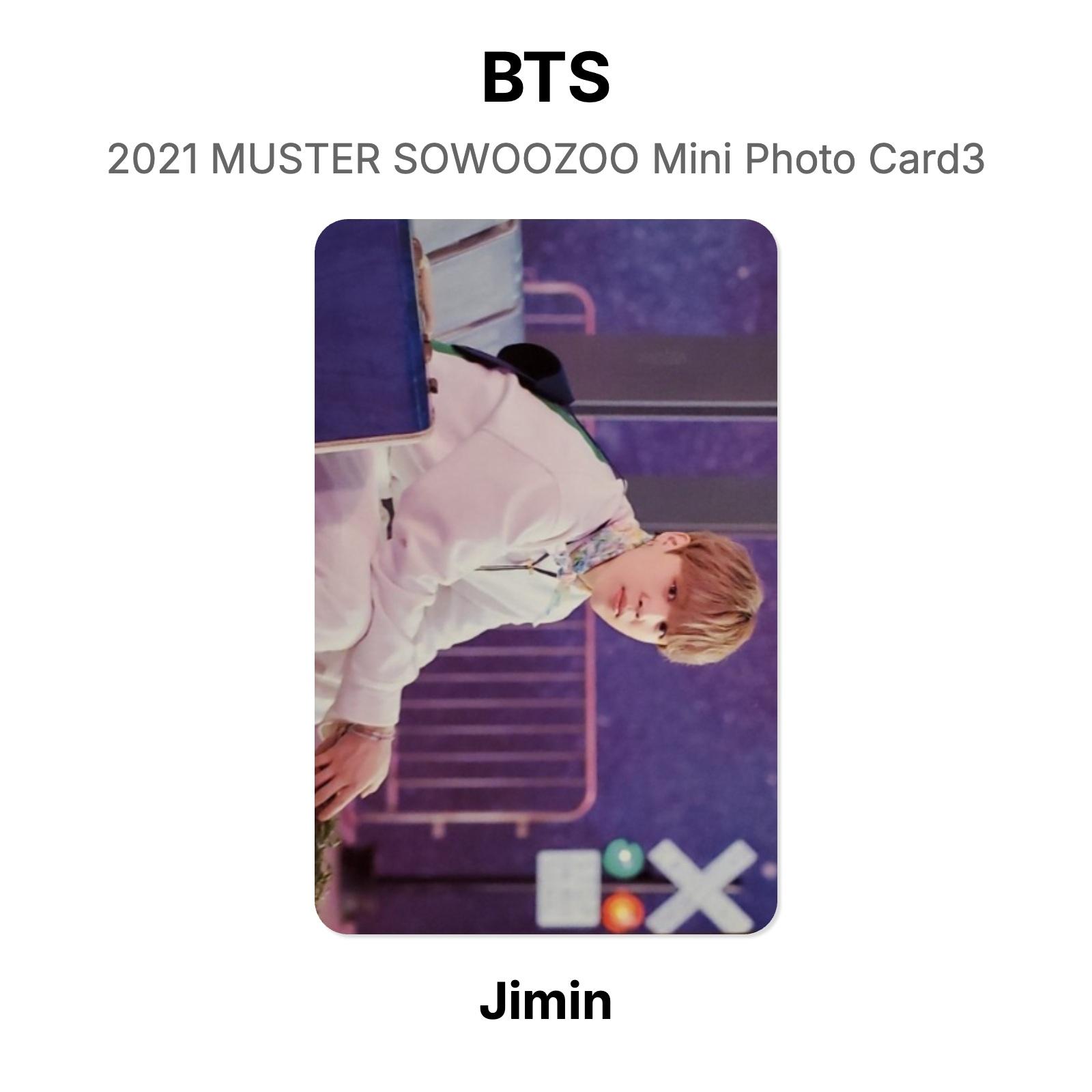 BTS Jimin 2021 MUSTER SOWOOZOO Mini Photo Card3 Official Photocard Jimin