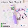 Languo 146/10 Color Ballpoint Pen 0.8mm Cartoon Soft Grip Press for Drawing Multicolor Writing Pen Office School Supplies