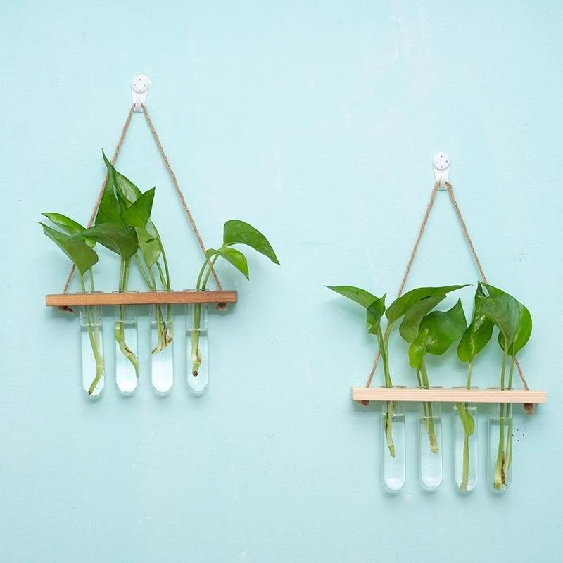 Creative Hydroponic Plant Wall Hanging Glass Vase Garden Wall Decor Flower Arrangement  Home Decoration Party Gift Vase