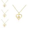 Baseball Necklace Heart Shaped Pendant For Mothers Day Gift Women Jewelry