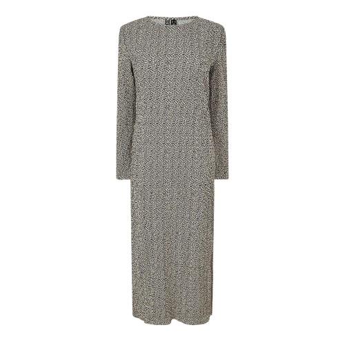 Pieces Womens/Ladies Animal Print Long-Sleeved Midi Dress