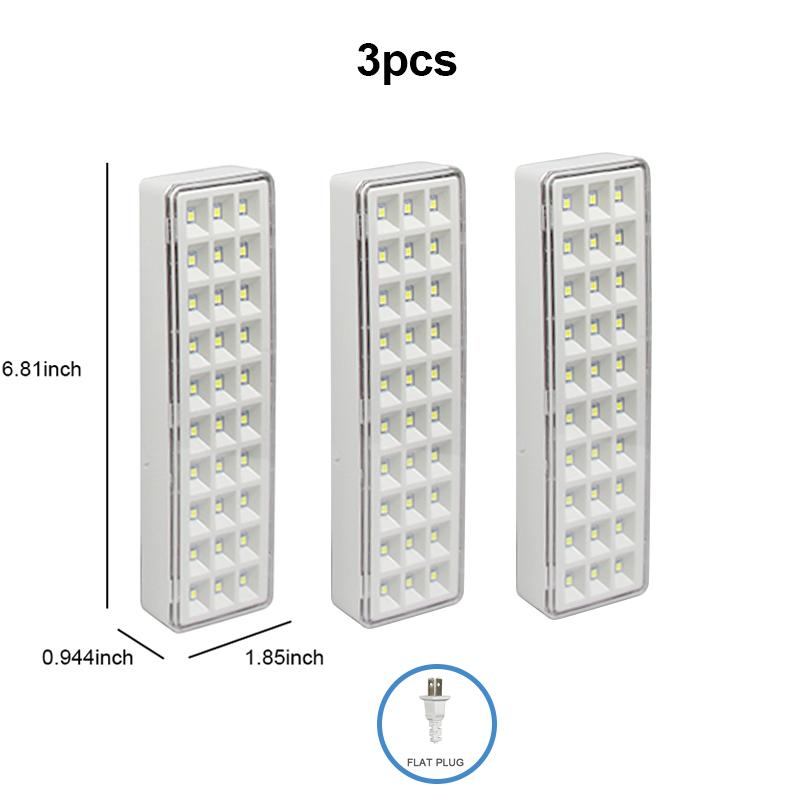 1/2/3/4pcs Emergency Light 30LED Emergency Evacuation Lamp Wall-mounted Home Bulb Rechargeable Camping Lights for Power Outage