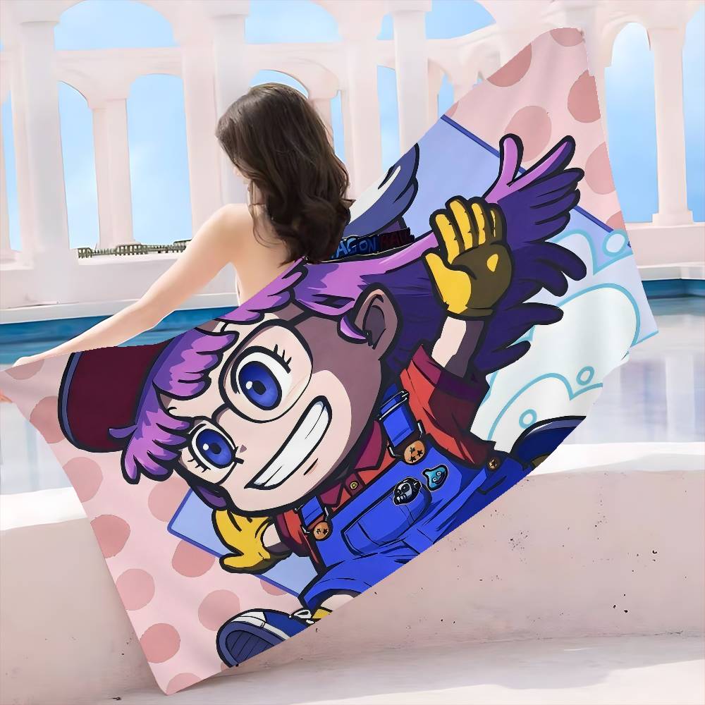 Dr S-Slump A-Arale-Chan Beach Towel Colorful Bath Towels For Girl Microfiber Quick Dry Custom Sand Free Beach Yoga Spa Gym Pool