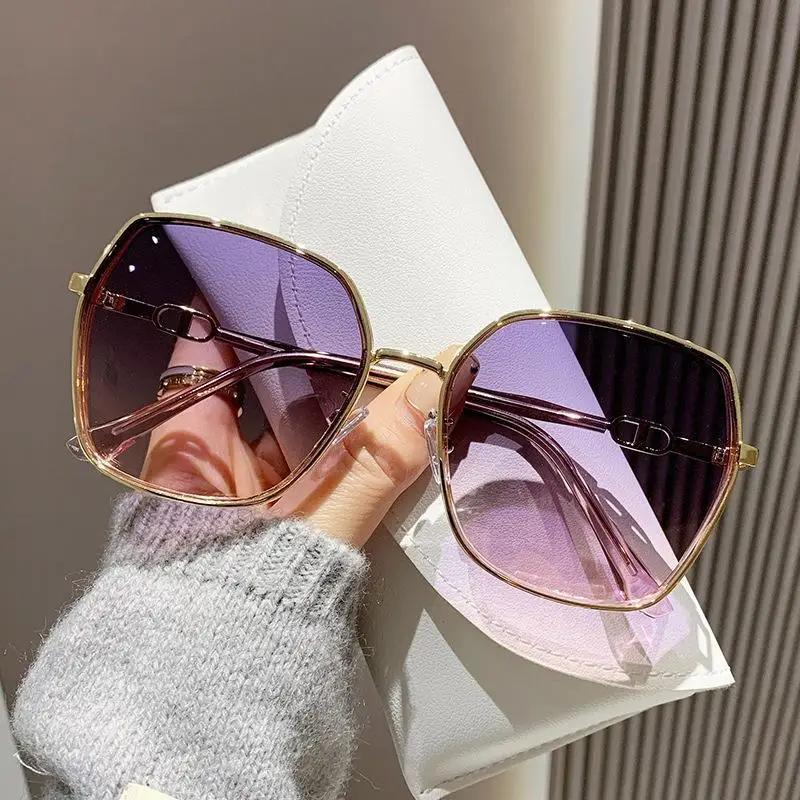 Oversized Sunglasses Woman Outdoor Travel Girl Party Square Sun Glasses Female Big Frame Eyewear Shades Driving UV400 Eyeglasses