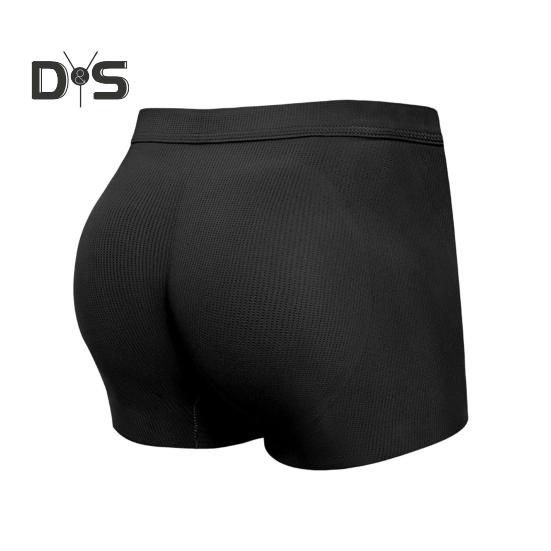 Fake Ass Underwear 3D Design Sporløs effekt Mellomhøyt Ensfarget Boxer Undertøy U-konveks Ergonomisk Design Boxershorts