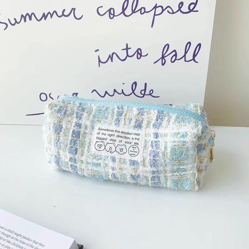 

Литературный и свежий пенал большой емкости, симпатичная плетеная косметичка, сумка для хранения, студенческий пенал, подарок