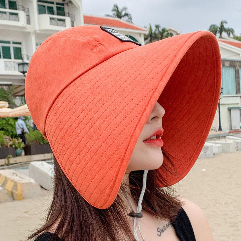 

Женские летние регулируемые шляпы от солнца, модные пляжные шляпы с козырьком, женская шляпа-ведро с длинными полями, складные анти-УФ-панамы для путешествий, кепки для путешествий