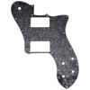 Musiclily Pro 15-Hole Telecaster Pickguard, Wide Range, 2-Humbuck Mount, for Fender Mexican 72 Tele Deluxe Electric Guitars, Black Pearl, 4 Picks