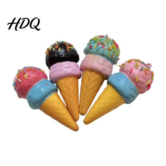 Office Stress Toy Ice Cream Cone Squeeze Simulated Fidget Slow Ball Rebound Anxiety Relief Soft Stretch Sensory