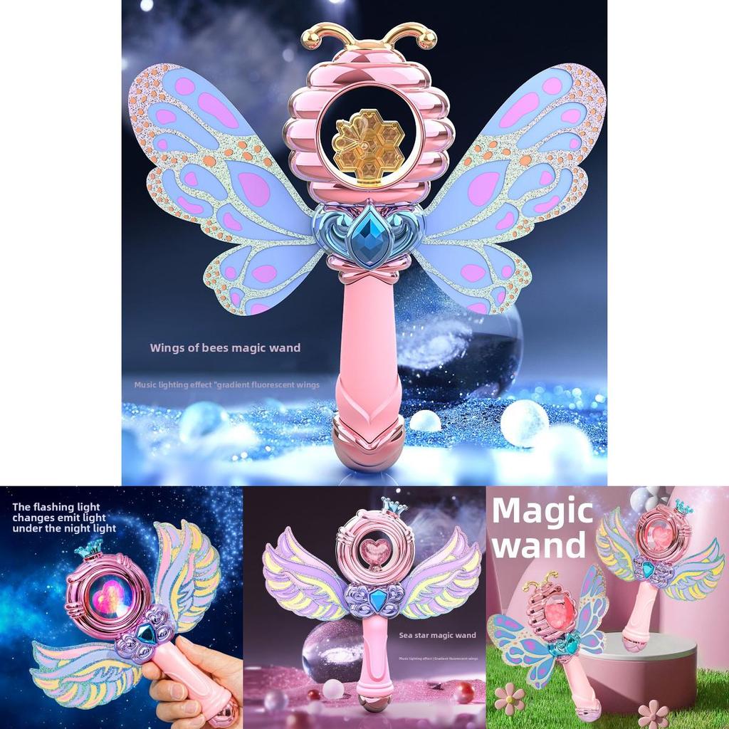 Vílí hůlka s křídly pro dívky Svítící ve tmě Princeznovský dárek pro děti