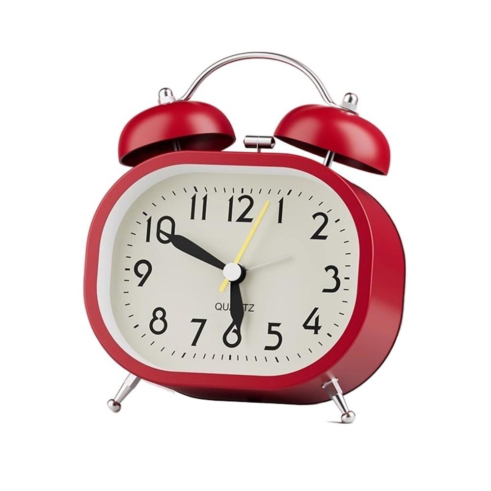 Metal Design Metal Alarm Clock Silent Operation Mechanical Clock  Deep Sleepers