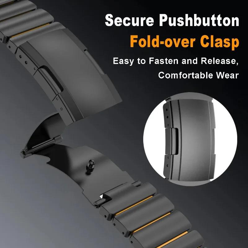 Titanium Silicone Metal Band For Apple Watch Ultra 2 3 49mm S11 S10 46mm 42mm 38 40 41 44 45mm For iWatch SE 9 8 7 6 5 4 3 2 1