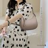 Nestkanina Women's Genuine Leather Shoulder Bag, Simple and Stylish, Compact, Crossbody Bag, Cowhide Leather Handbag, BG033 (Black)