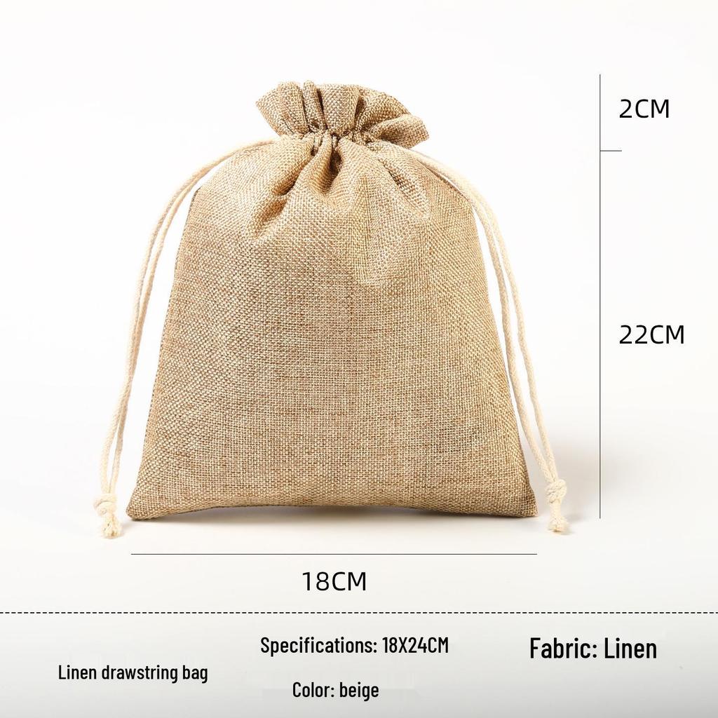 Custom Drawstring Wenwan, Cotton, Linen, or Rice Bag