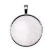 Metal Vintage Owl Pendant Charms Bezel Base Fit 30mm 35mm Flat Frames For Resin Art