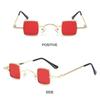 Metal Frame Punk Sun Glasses UV400 Mini Sunglasses Trendy Eyewear  for Women & Men