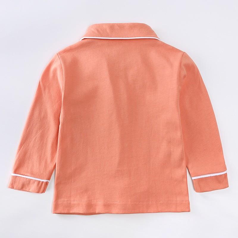 Conjuntos de pijamas soltos simples para bebês meninos e meninas primavera outono, manga longa, algodão sólido, 2 peças, 0-5 anos