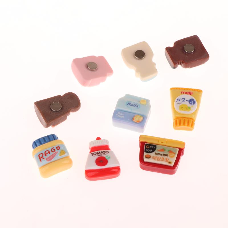 9Pcs Kawaii Cartoon Food Fridge Magnets Personalized Cute Decorative Refrigerator Magnets For Locker Cabinet