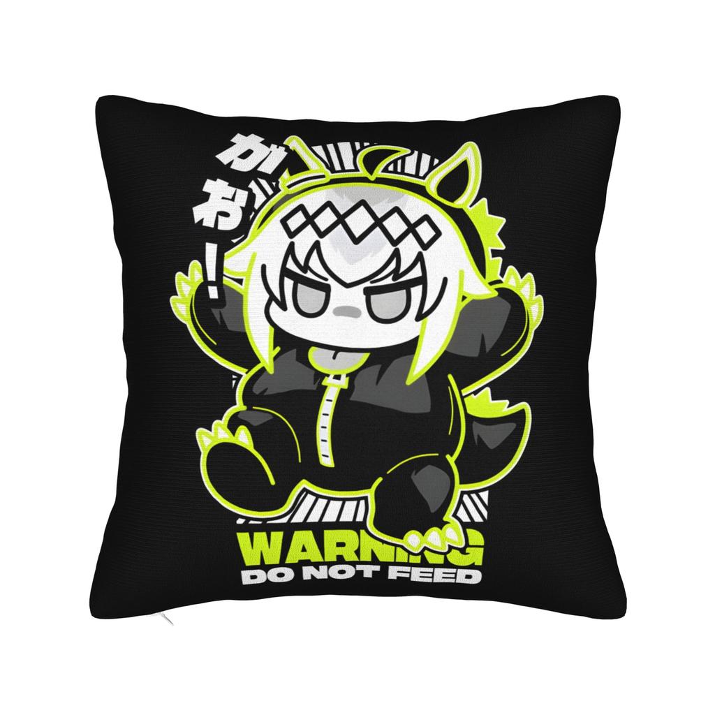 Oguri Cap Ogurizilla WARNING Chibi Fanmade Pillowcase Cushion Cover Decorative UmaMusume Pillow Case Cover Living Room Square