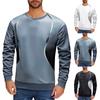 Men's Casual Top Round Neck Pullover Long Sleeved