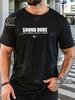 Men's T-Shirt 100% Cotton Summer Casual Soft Creative Letter Print Round Neck Fashion Short Sleeve T-Shirts 2025 New Tees